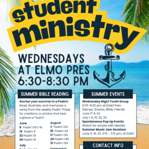 06-17  Summer Wednesday Night Youth Group(6th-12th grades)